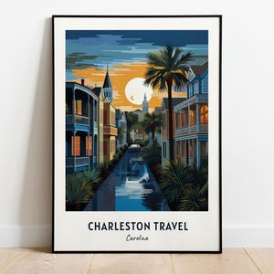 Charleston Travel Travel Print Wall Art, Charleston Travel - Carolina City Print, Charleston Travel Travel Gift, Digital Download, Wall Art