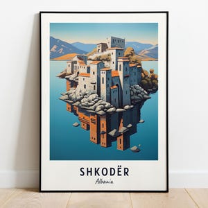 Rozafa Castle Travel Print Wall Art, Shkodër - Albania City Print, Rozafa Castle Travel Gift, Rozafa Castle Poster, Digital Download