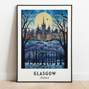 Kelvingrove Art Gallery And Museum Travel Print Wall Art, Glasgow - Scotland City Print, Kelvingrove Art Gallery And Museum Travel Gift