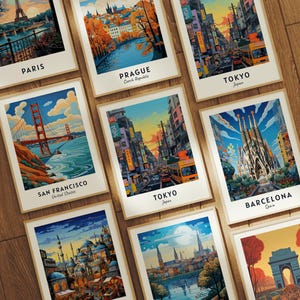Tokyo Travel Poster Japan Print Wall Art City Print Cityscape Artwork Travel Wall Decor Digital Download Travel Gift image 6