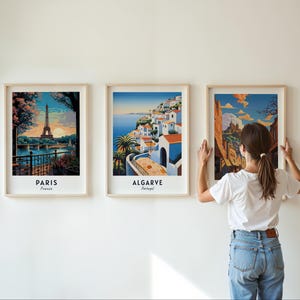 Algarve Travel Poster Algarve Portugal Wall Art Portugal Print Cityscape Artwork Travel Wall Decor Digital Download Travel Gift image 3