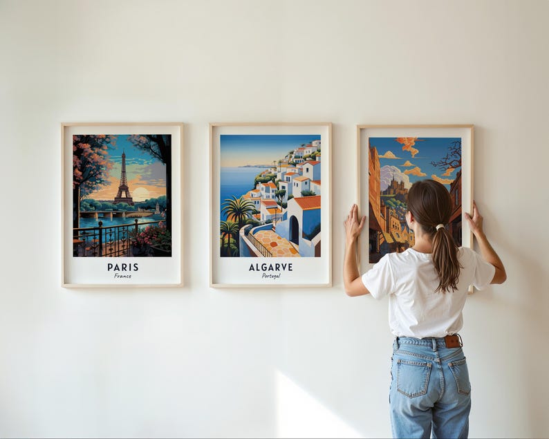 Algarve Travel Poster Algarve Portugal Wall Art Portugal Print Cityscape Artwork Travel Wall Decor Digital Download Travel Gift image 3