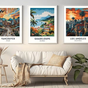 Impression de voyage en Guadeloupe, Guadeloupe cadeau de voyage dans les Caraïbes, affiche imprimable de la ville, téléchargement numérique, cadeau de mariage, cadeau d'anniversaire image 5