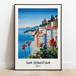 San Sebastian Travel Print Wall Art, San Sebastian - Spain City Print, San Sebastian Travel Gift, San Sebastian City Poster, Travel Gift