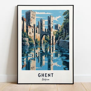 Gravensteen Castle Travel Print Wall Art, Ghent - Belgium City Print, Gravensteen Castle Travel Gift, Gravensteen Castle Poster, Travel Gift