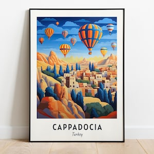 Cappadocia Travel Print Wall Art, Cappadocia - Turkey City Print, Cappadocia Travel Gift, Cappadocia City Poster, Digital Download, Wall Art