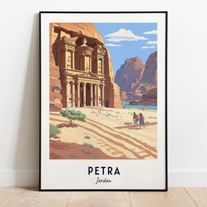 Petra Travel Print Wall Art, Petra - Jordan City Print, Petra Travel Gift, Petra City Poster, Digital Download, Travel Gift, Wedding Gift