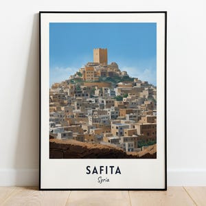 Safita Travel Print Wall Art, Safita - Syria City Print, Safita Travel Gift, Safita City Poster, Digital Download, Travel Gift, Wedding Gift