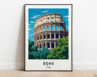 Rome Travel Print Wall Art, Rome - Italy City Print, Rome Travel Gift, Rome City Poster, Digital Download, Travel Gift, Rome Home Decor