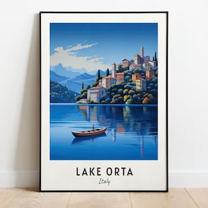 Lake Orta, Italy Travel Print Wall Art, Lake Orta - Italy City Print, Lake Orta, Italy Travel Gift, Lake Orta, Italy Poster, Travel Gift