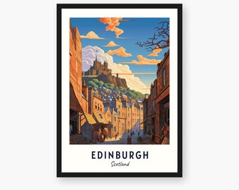 Impression de voyage d'Édimbourg, Édimbourg, cadeau de voyage en Écosse, téléchargement numérique d'Édimbourg, affiche d'Écosse, cadeau d'Édimbourg, impression de la ville d'Édimbourg