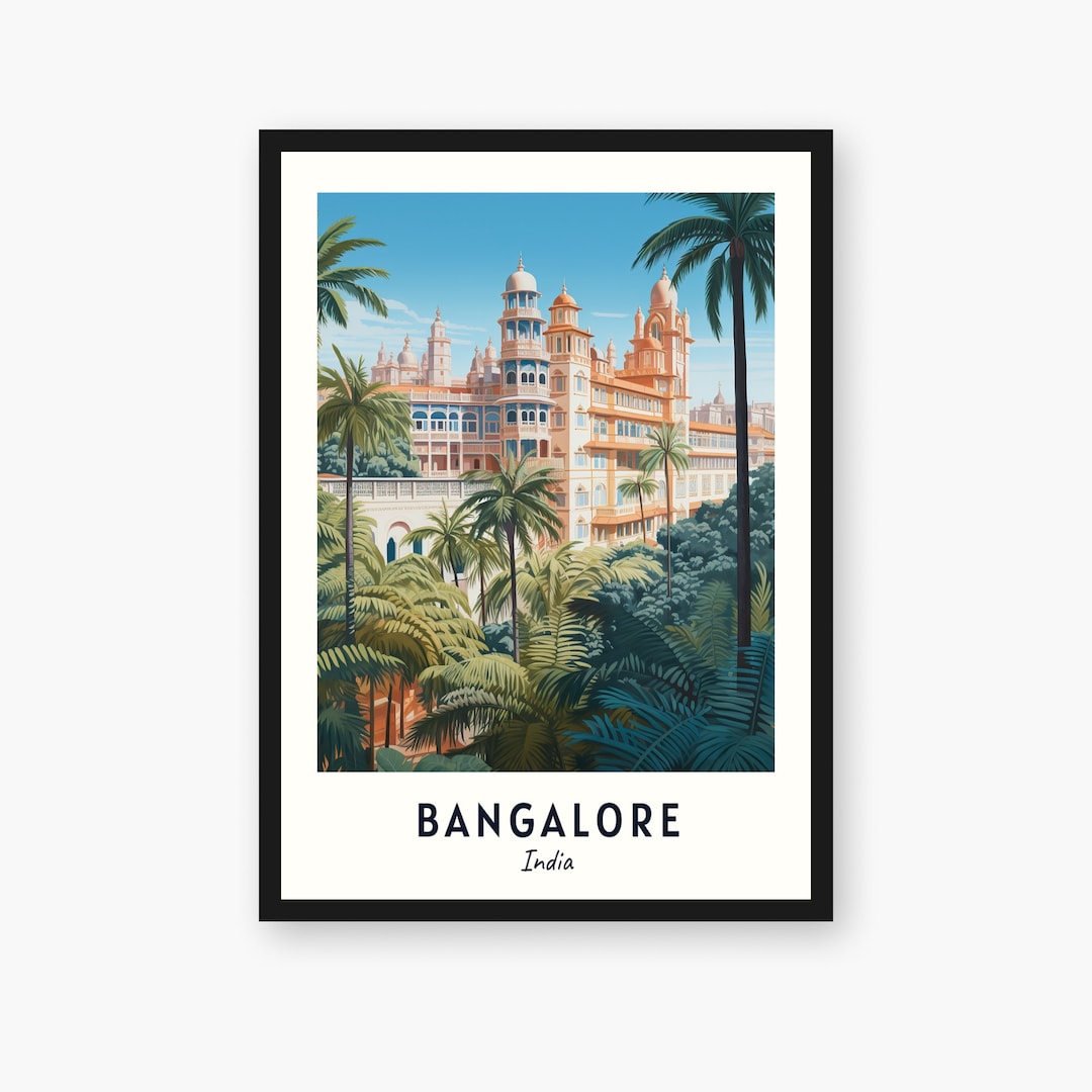 Bangalore City Print, Bangalore Travel Poster, India Travel Gift