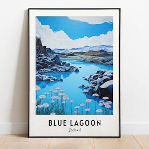 Iceland, Blue Lagoon Travel Print Wall Art, Blue Lagoon - Iceland City Print, Iceland, Blue Lagoon Travel Gift, Iceland, Blue Lagoon Poster