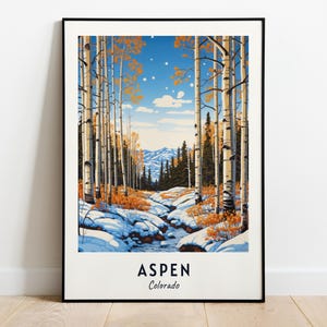 Aspen, Colorado Travel Print Wall Art, Aspen - Colorado City Print, Aspen, Colorado Travel Gift, Aspen, Colorado Poster, Digital Download