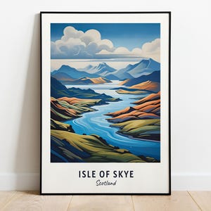 Isle Of Skye Travel Print Wall Art, Isle Of Skye - Scotland City Print, Isle Of Skye Travel Gift, Isle Of Skye City Poster, Digital Download