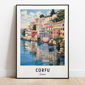 Impresión de pared del casco antiguo de Corfú, impresión de la ciudad de Corfú (Grecia), regalo de viaje al casco antiguo de Corfú, póster del casco antiguo de Corfú, regalo de viaje