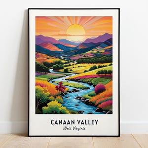 Canaan Valley, West Virginia Travel Print Wall Art, Canaan Valley - West Virginia City Print, Canaan Valley, West Virginia Travel Gift