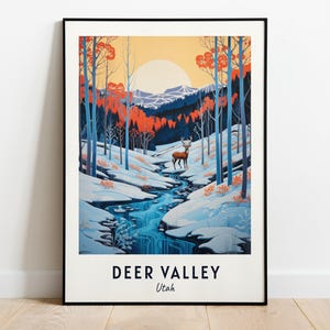 Deer Valley, Utah Travel Print Wall Art, Deer Valley - Utah City Print, Deer Valley, Utah Travel Gift, Deer Valley, Utah Poster, Travel Gift