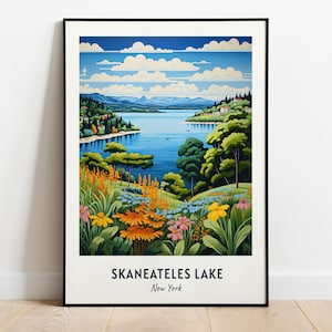 Skaneateles Lake Reisedruck, Wandkunst, Skaneateles Lake - New York City Druck, Skaneateles Lake Reisegeschenk, Skaneateles Lake City Poster