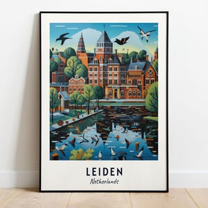 Leiden University Travel Print Wall Art, Leiden - Netherlands City Print, Leiden University Travel Gift, Leiden University Poster, Wall Art