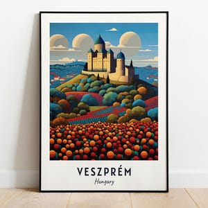 Veszprém Travel Print Wall Art, Veszprém - Hungary City Print, Veszprém Travel Gift, Veszprém City Poster, Digital Download, Travel Gift