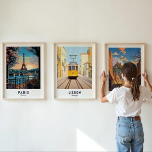 Lisbon Travel Poster Portugal Print Wall Art City Print Cityscape Artwork Travel Wall Decor Digital Download Travel Gift image 4