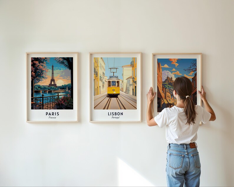Lisbon Travel Poster Portugal Print Wall Art City Print Cityscape Artwork Travel Wall Decor Digital Download Travel Gift image 4