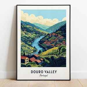 Douro Valley Travel Print Wall Art, Douro Valley - Portugal City Print, Douro Valley Travel Gift, Douro Valley City Poster, Digital Download