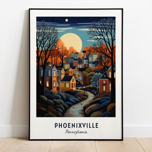 Phoenixville Travel Print Wall Art, Phoenixville - Pennsylvania City Print, Phoenixville Travel Gift, Phoenixville City Poster, Travel Gift