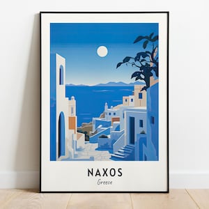 Naxos Travel Print Wall Art, Naxos - Greece City Print, Naxos Travel Gift, Naxos City Poster, Digital Download, Travel Gift, Wedding Gift