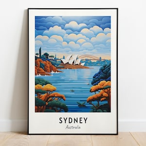 Sydney Travel Print Wall Art, Sydney - Australia City Print, Sydney Travel Gift, Sydney City Poster, Digital Download, Travel Gift, Wall Art