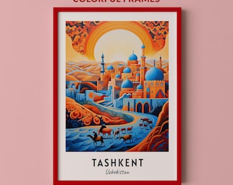 Tashkent Travel Poster Uzbekistan Print Wall Art City Print Cityscape Artwork Travel Wall Decor Digital Download Travel Gift