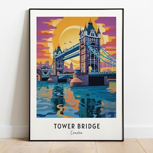 Tower Bridge, London Travel Print Wall Art, Tower Bridge - London City Print, Tower Bridge, London Travel Gift, Tower Bridge, London Poster