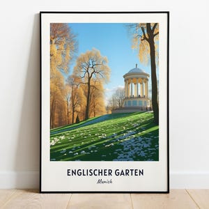 Englischer Garten Travel Print Wall Art, Englischer Garten - Munich City Print, Englischer Garten Travel Gift, Englischer Garten City Poster