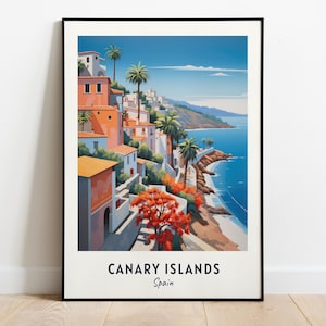 Canary Islands Travel Print Wall Art, Canary Islands - Spain City Print, Canary Islands Travel Gift, Canary Islands City Poster, Travel Gift