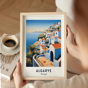 Algarve Travel Poster Algarve Portugal Wall Art Portugal Print Cityscape Artwork Travel Wall Decor Digital Download Travel Gift image 4
