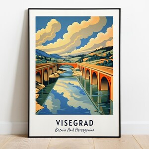 Mehmed Paša Sokolović Bridge Travel Print Wall Art, Visegrad - Bosnia And Herzegovina City Print, Mehmed Paša Sokolović Bridge Poster