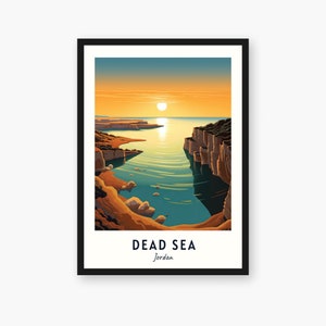 Dead Sea Travel Print, Dead Sea - Jordan Travel Gift, Printable City Poster, Digital Download, Wedding Gift, Birthday Present