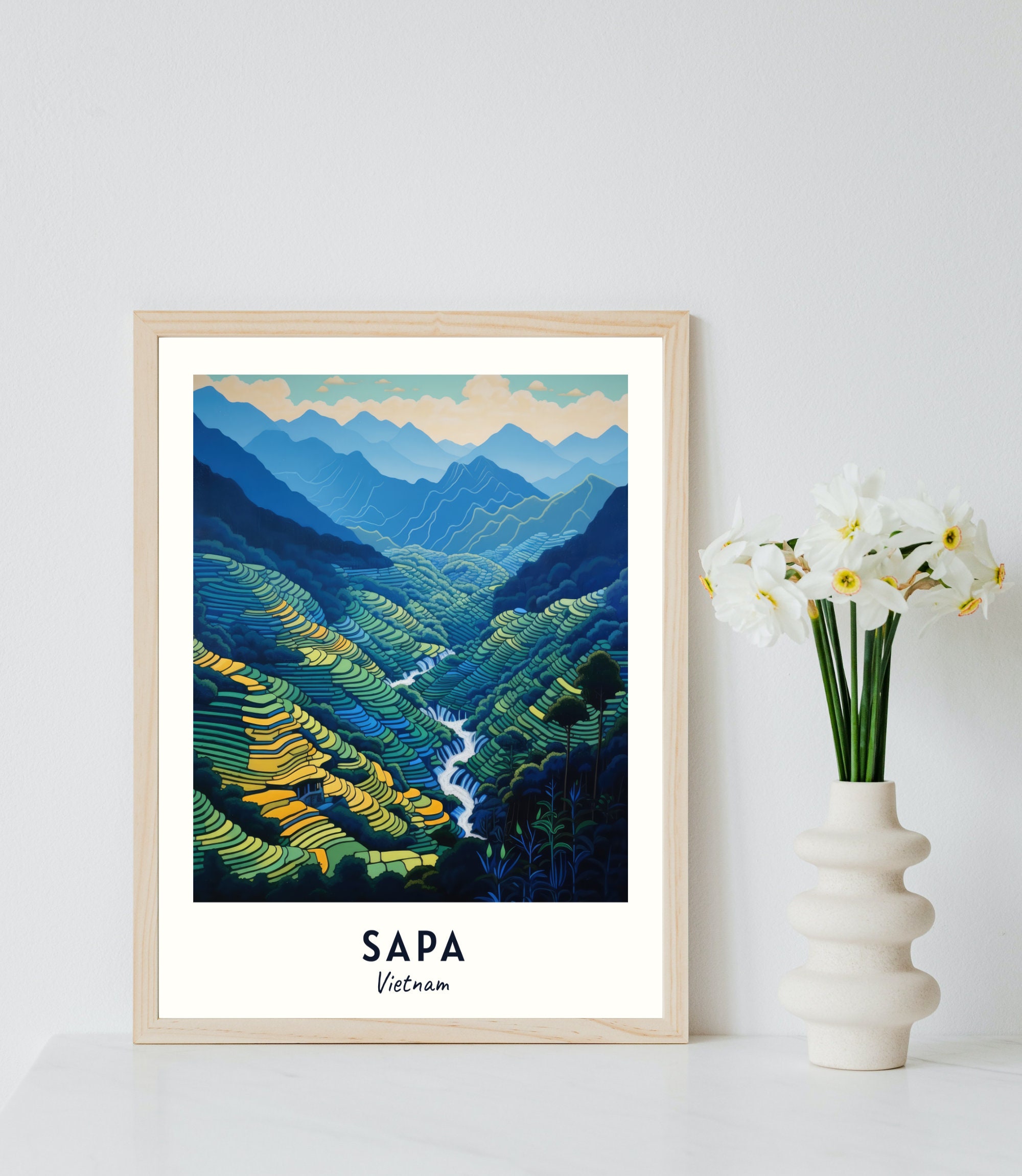 Discover Affiche Vintage De Voyage Sapa - Voyage Au Vietnam