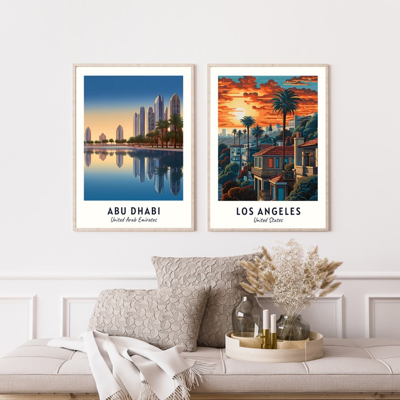 Abu Dhabi Travel Print Wall Art, Abu Dhabi United Arab Emirates City