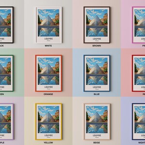 Louvre Travel Poster France Print Wall Art City Print Cityscape Artwork Travel Wall Decor Digital Download Travel Gift image 3