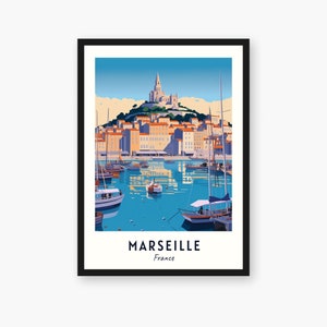 Marseille Travel Print, Marseille - France Travel Gift, Printable City Poster, Digital Download, Wedding Gift, Birthday Present