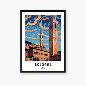 Bologna Travel Print, Bologna - Italy Travel Gift, Printable City Poster, Digital Download, Wedding Gift, Birthday Present