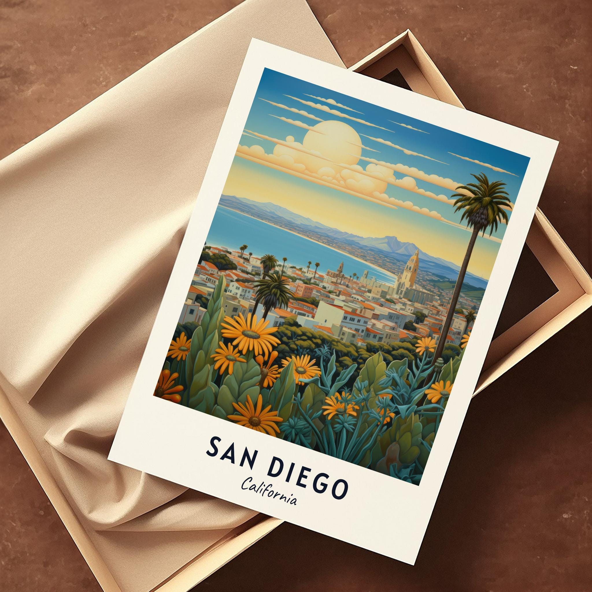 San Diego Travel Poster California Print Wall Art City Print Cityscape ...