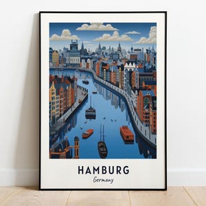 Hamburg Travel Print Wall Art, Hamburg - Germany City Print, Hamburg Travel Gift, Hamburg City Poster, Digital Download, Travel Gift