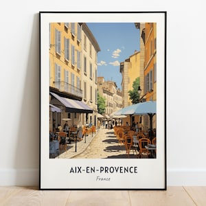 Aix-En-Provence Travel Print Wall Art, Aix-En-Provence - France City Print, Aix-En-Provence Travel Gift, Aix-En-Provence City Poster