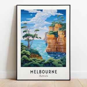 Great Ocean Road Reise Poster, Wandkunst, Ocean Road, Australien Reise Geschenk, Ocean Road Reise Geschenk, Australien Stadt Poster