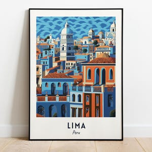 Historic Centre Of Lima (Unesco World Heritage Site) Travel Print Wall Art, Lima - Peru City Print, Digital Download, Travel Gift, Wall Art