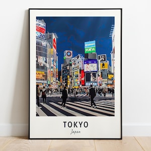 Tokyo Travel Print Wall Art, Tokyo - Japan City Print, Tokyo Travel Gift, Tokyo City Poster, Digital Download, Travel Gift, Tokyo Home Decor