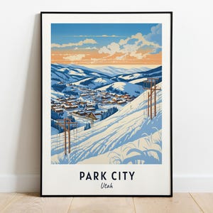 Park City Travel Print Wall Art, Park City - Utah City Print, Park City Travel Gift, Park City City Poster, Digital Download, Travel Gift